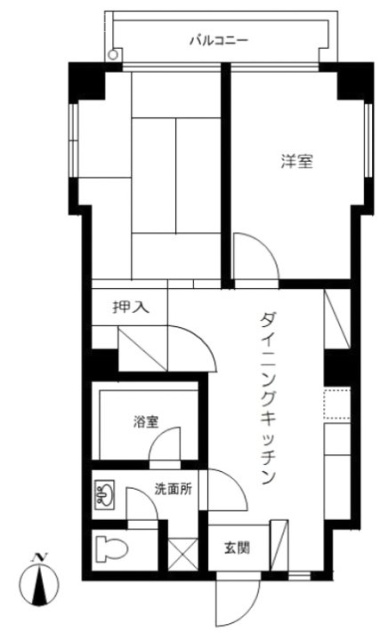 池之端ヒロ・ハイツ803 間取り図