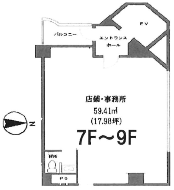 扇橋会館8F 間取り図