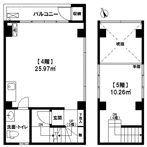ベルドマーニアズマビル4F～5F 間取り図