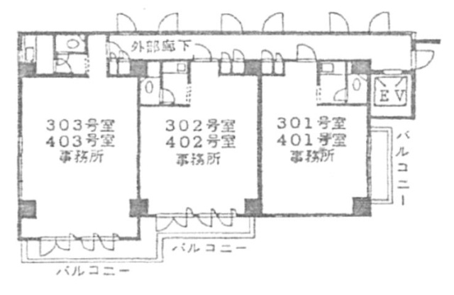 さいかち坂ビル402 間取り図