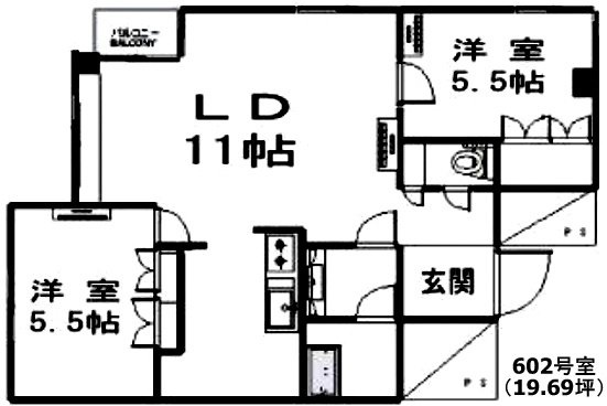 モンテプラザ麻布602 間取り図