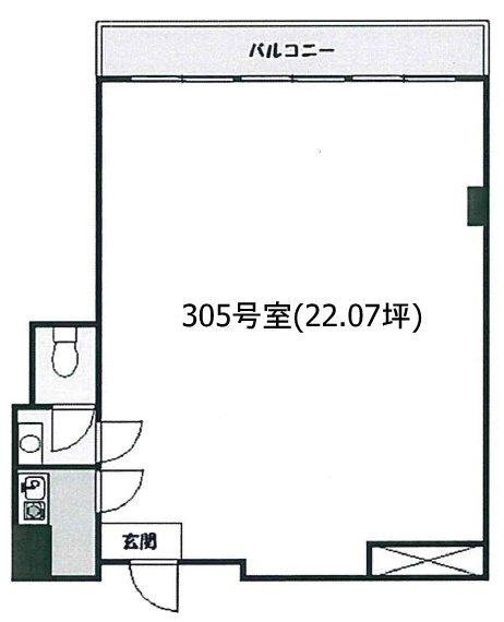 岡本ビル305 間取り図