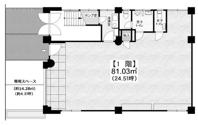 新大久保ビル1F 間取り図