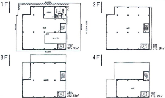 三共倉庫ビル1-4F 間取り図