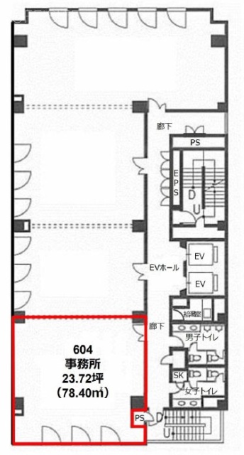 八王子SIAビル604 間取り図