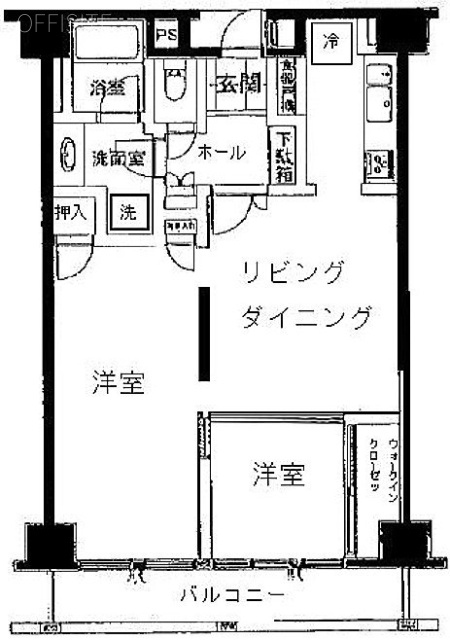 ストーク新宿801 間取り図