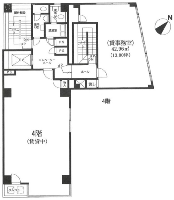 越田ビル4F 間取り図