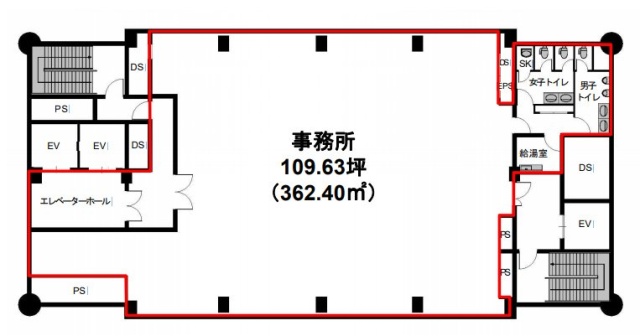 サンタワーズセンタービル18F 間取り図