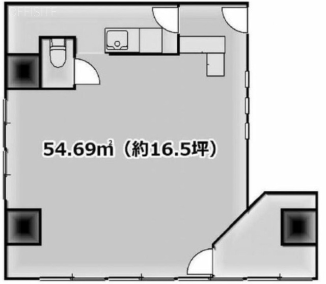 エルフストック山本ビル2F 間取り図