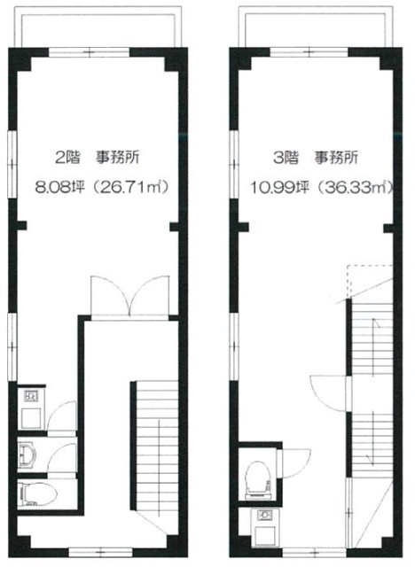潮田ビル2F～3F 間取り図
