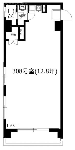 原宿第2コーポ308 間取り図