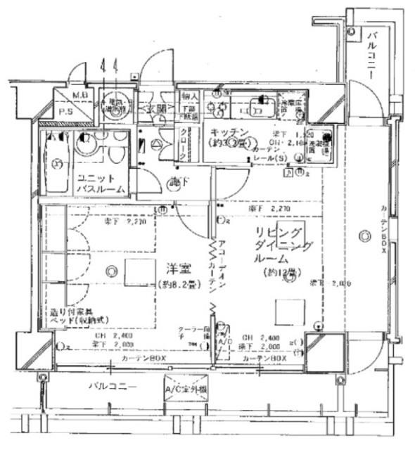 ノア芝大門1106 間取り図