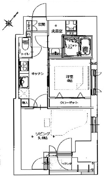 ミュージション東日本橋1002 間取り図