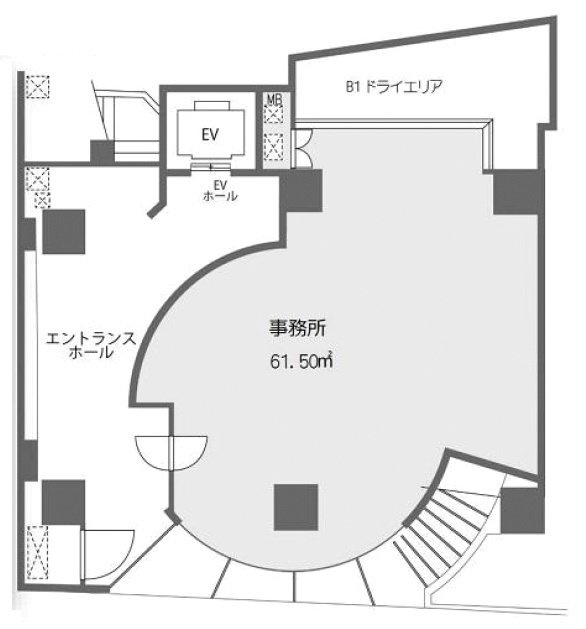 大盛丸平河町ビル1F 間取り図