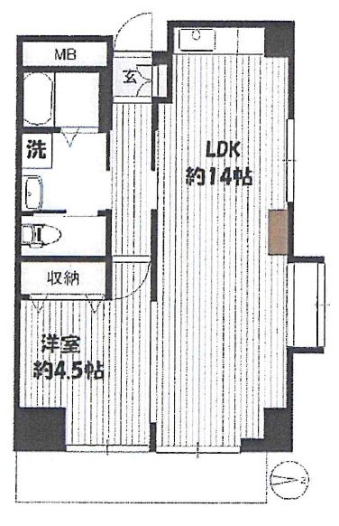 ジャコワ東日本橋マンション801 間取り図