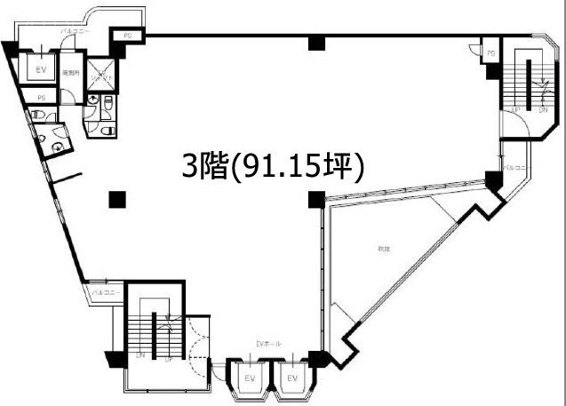 原宿八角館ビル3F 間取り図