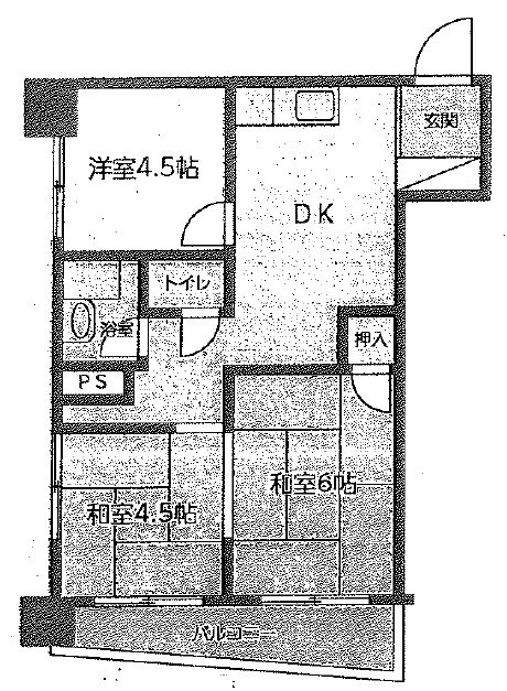 寛永寺坂ハイム701 間取り図