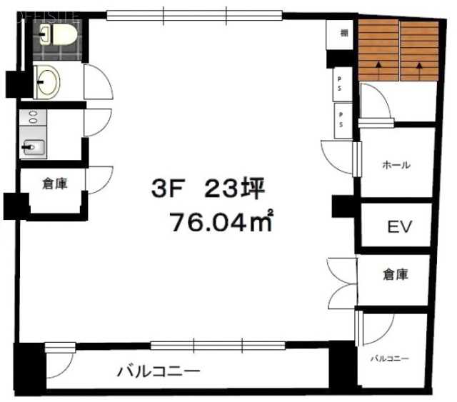 東郷パークビル3F 間取り図