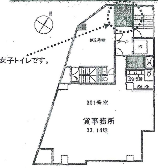 日本橋ニシキビル801 間取り図