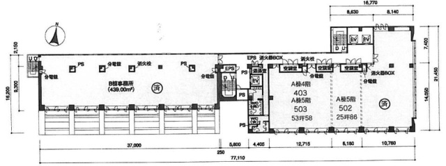 立花亀戸ビルA502・03 間取り図