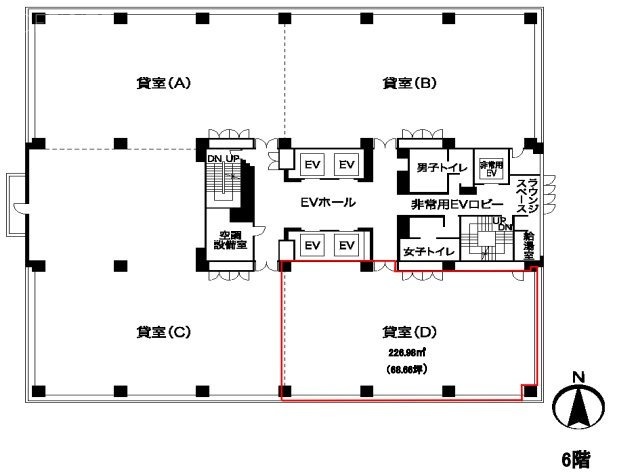 パシフィックマークス横浜イーストD 間取り図