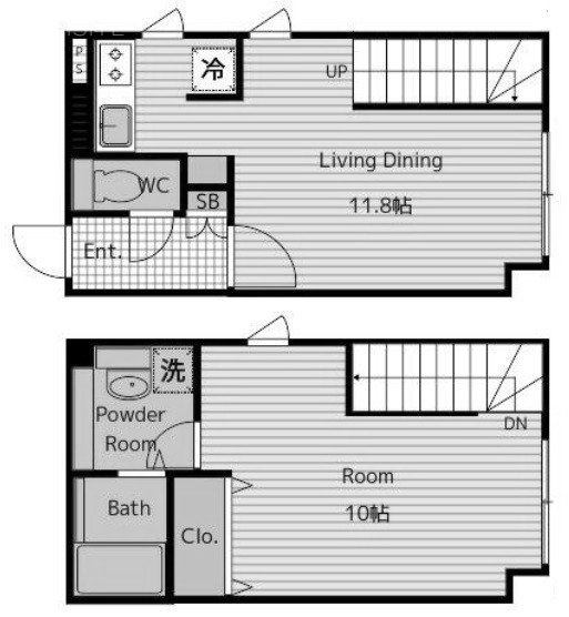レガシア南麻布ビル4F~5F 間取り図