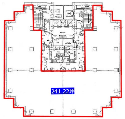 勝どきサンスクエアビル7F 間取り図