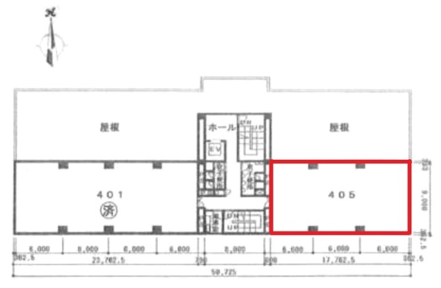 クレインド(天幸53)ビル405 間取り図