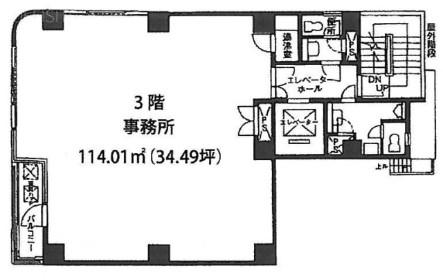 新小伝馬町ビル3F 間取り図