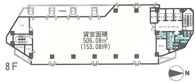 ONEST元代々木スクエア8F 間取り図