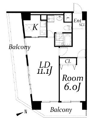 信越ビル802 間取り図