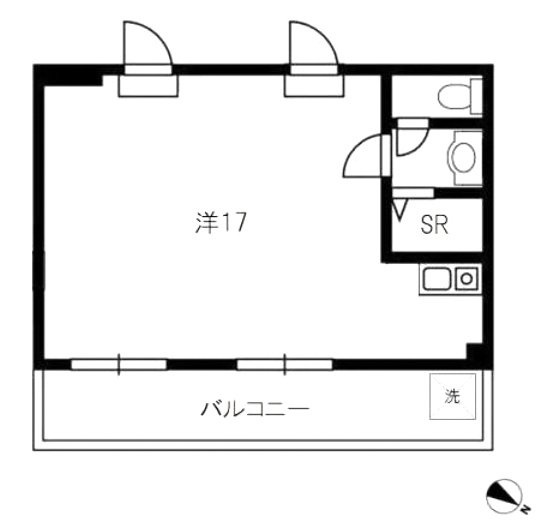 サンバレー赤坂302 間取り図