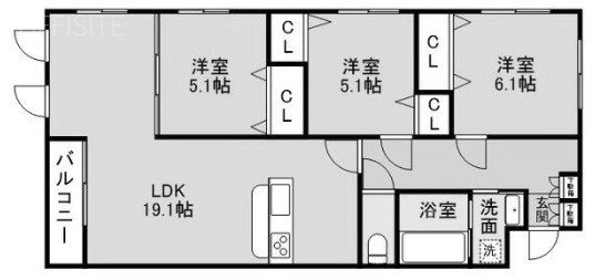 THE BELUGA 世田谷 RESIDENCE103 間取り図