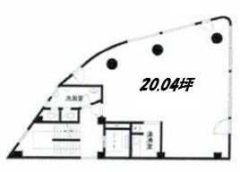 備広東日本橋ビルⅢ3F 間取り図
