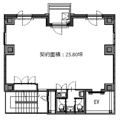 八丁堀鈴らん通りビル8F 間取り図