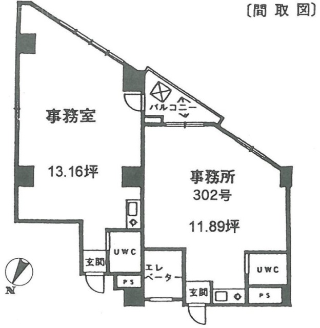 第3工新ビル302 間取り図