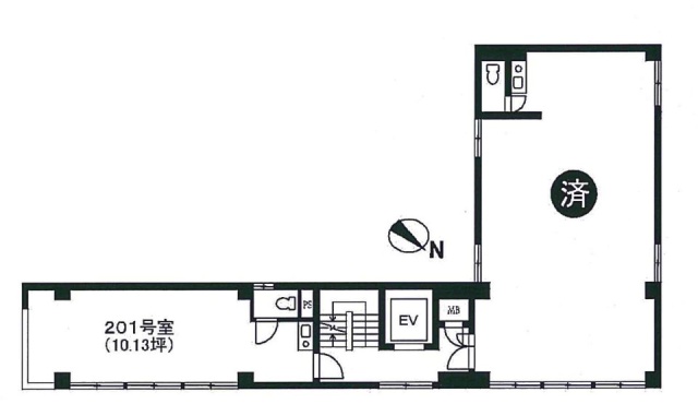 内田(岩本町)ビル201 間取り図
