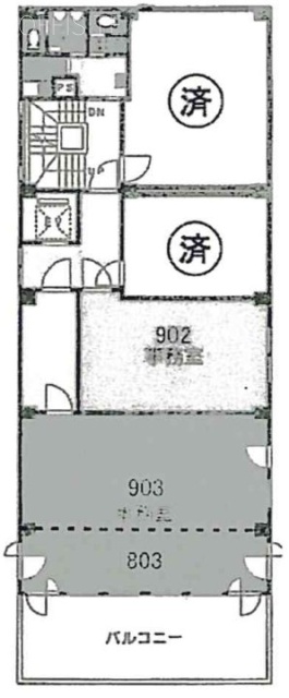 関内キャピタルビル803 間取り図