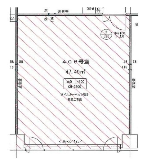馬事畜産会館406 間取り図