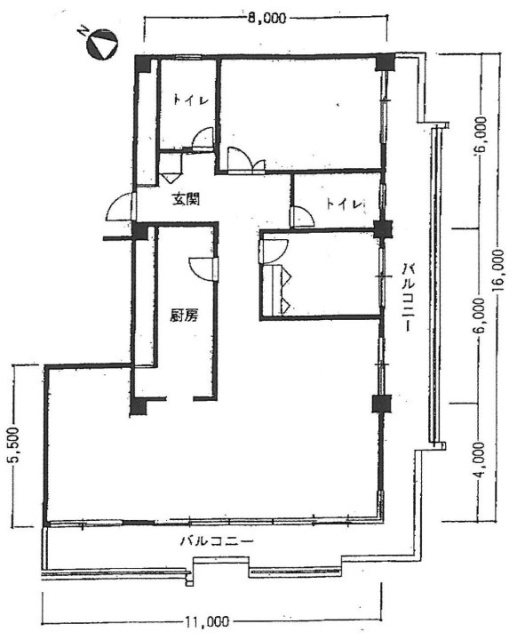 紀尾井ロイヤルハイツ502 間取り図