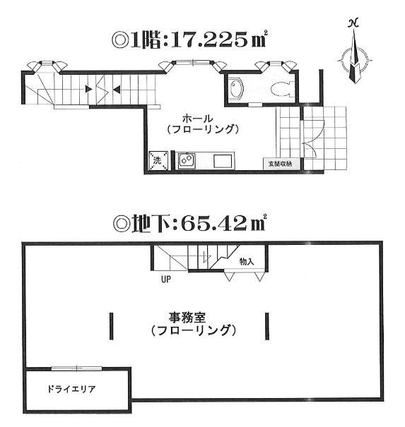 神楽坂21ステイジアB1F~1F 間取り図