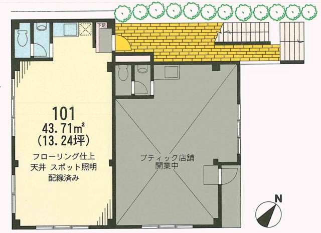 田之上ハウスビル1F 間取り図