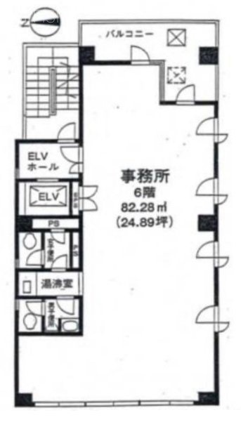 友輪ビル6F 間取り図