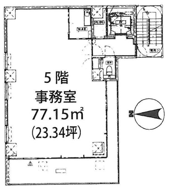 麻布十番エムビル5F 間取り図