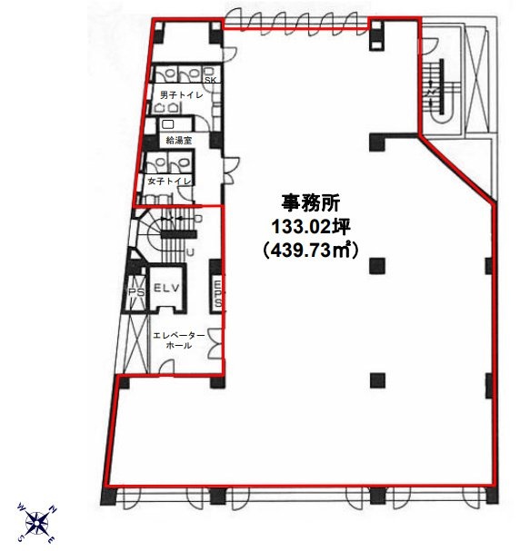 87ビルディング岩戸町3F 間取り図