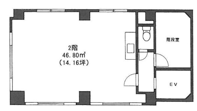 リブラ東日本橋Ⅵビル2F 間取り図