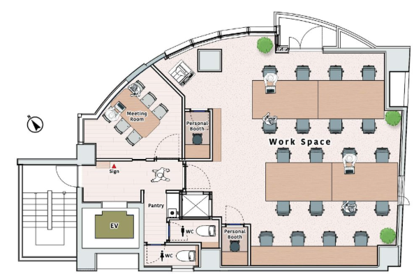 コエル渋谷道玄坂5F 間取り図