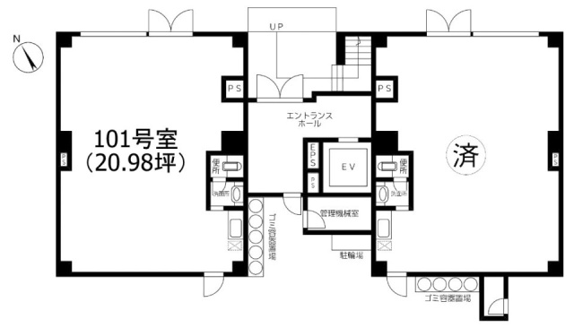 ツインビル中田101 間取り図