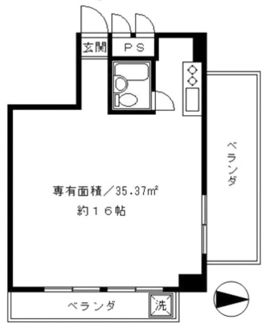 アコードハイツ高円寺401 間取り図