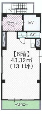 T・K東日本橋ビル6F 間取り図